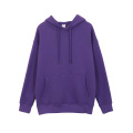 Winter warm cotton polyester unisex sports and leisure solid color hoodie